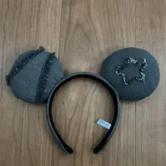 ミッキー型グレー耳付きカチューシャ 使用回数1回