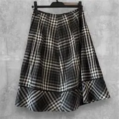 レディース スカート 膝丈 チェック