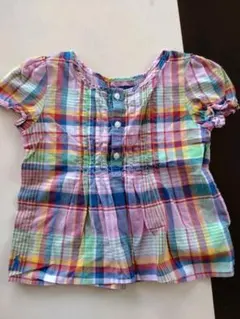 値下【美品】ラルフローレン　マドラスチェック　チュニック 100センチ