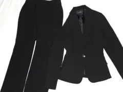 小さめ 低身長 サイズ パンツスーツ ブラックのサムネイル