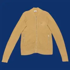 美品 ラコステ ドライバーズ ニット ベージュ ジップアップ Lacoste