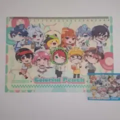 匿名配送 カラフルピーチ 下敷き カード2点セット