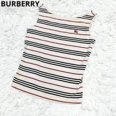 BURBERRY バーバリーブルーレーベル　タンクトップ　ボーダー　ホースロゴ