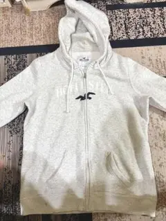 Hollister グレー フルジップ パーカー