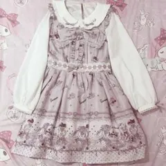【メルカリ便】LIZLISA♡完売品♡ワンピース 色パープル♡くまちゃん柄 メルカリ便】LIZLISA♡完売品♡ワンピース 色パープル♡くまちゃん柄