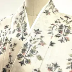 新品 未使用 正絹 琉球紬 琉球つむぎ 着物 昭和41年購入 和装 レトロ