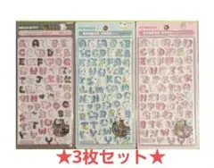 【新品】★ボンボンドロップシール文字　3種セット キティ ポチャッコ マイメロ