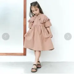 新品　アプレレクール　ビックカラーワンピース90