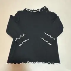 バースデイ メロウ ハイネック 長袖ニット ブラック 90cm フリル