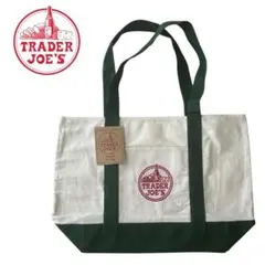 Trader Joe’s キャンバストートバッグ グリーン 大容量 緑 グリーン