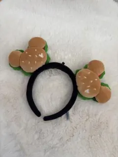 ハンバーガー型ミッキー耳カチューシャ