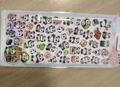 F41.硬いボンボンシール　パンダ　ぷっくり