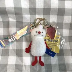 パペットスンスン オーロラストラップ付き ぬいぐるみマスコット ノンノン　いちご