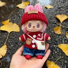 即決labubuぬいぐるみ用服着せ替え洋服ラブブ用1〜3代対応5点セット