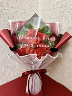 モールフラワー 枯れない花　 7本　赤バラ　ブーケ　バレンタイン