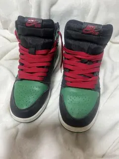 Nike Air Jordan 1 BLACK/pine green