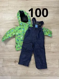 スノーウェア　100センチ　男の子　上下セット　まとめ売り　グリーン　雪遊び