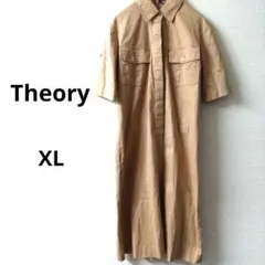 セオリーベージュ 半袖ワンピース XL