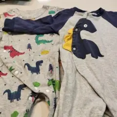 恐竜 ロンパース まとめ売り 男の子 綿100 カバーオール