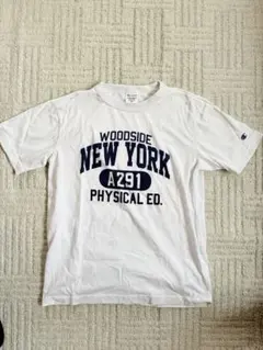 Champion/プリントTシャツ/M/ロゴマーク ホワイト