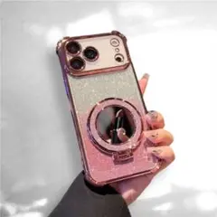 ピンクのグラデーションの可愛さiPhone17ケース