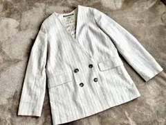 未使用✨ジャーナルスタンダードレサージュ　オックスノーカラージャケット 2026年最新】journal standard L'essage レディース ノーカラー