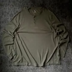 00s サーマル ヘンリーネック ロンＴ グランジ 大きいサイズ Y2K 古着