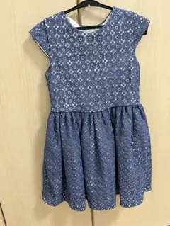 値下げ　kate spade ネイビー レース ワンピース 128