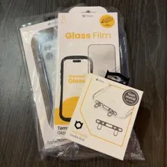 【新品】iFaceケースとガラスフィルムセット(➕ストラップホルダー)