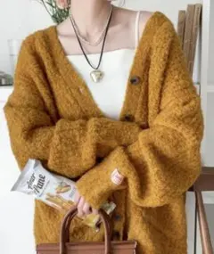 classicalelf JaVaジャバ 別注ブークレーVネックカーディガン