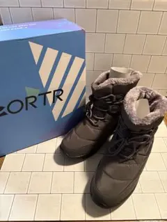 【ORTR】新品未使用 グレー ブーツ ファー付き　Lサイズ