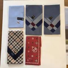 メンズ ハンカチ 5枚セット （Ralph Lauren他）ブランドまとめ売りのサムネイル