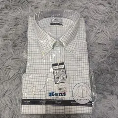 新品未使用 Kent ホワイト チェック 長袖シャツ 42-80のサムネイル