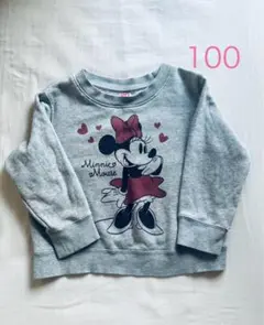 ユニクロ　ミニーマウス トレーナー 100 グレー　Disney