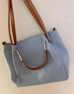 ライトブルー トートバッグ