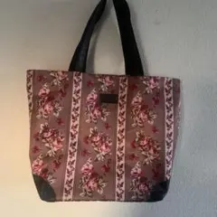 花柄トートバッグ ファスナー付き