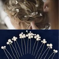 髪飾り 9点セット ヘアアクセサリー　シルバー