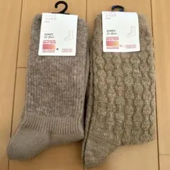 【ユニクロ】 ベージュソックス 23-25cm 2足セット