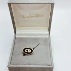 【極美品・箱付】クリスチャンディオール タイタック ピンバッジ CDロゴ