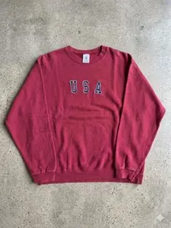 90s DELTA USA製 スウェット L ボルドー L