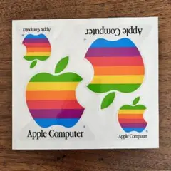 Apple Computer レインボーステッカー 4枚セット