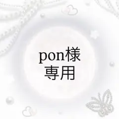 pon様 専用ページ