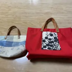 ハンドメイド　バック　2点