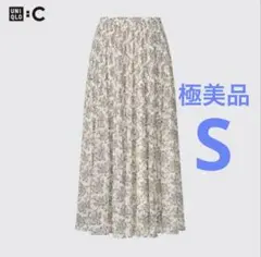 【UNIQLO C】シフォンプリーツスカート　花柄