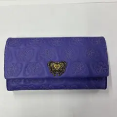 アナスイ 紫色 ハート模様 長財布