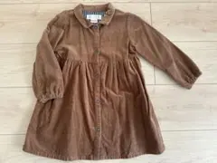 98cm ザラベビー　ブラウン コーデュロイ ワンピース