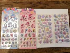 キャッチティニピン　韓国正規品　ツヤツヤ・フロッキーシール　4枚セットのサムネイル