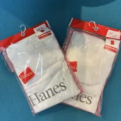 ★未使用★ Hanes タンクトップ ホワイトＬサイズ 2枚セット早い者勝ちのサムネイル