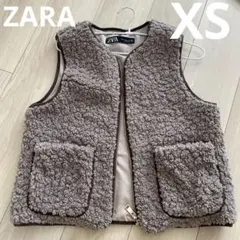 ZARA ザラ ボア フリースベスト ポケット エコボアジャケット