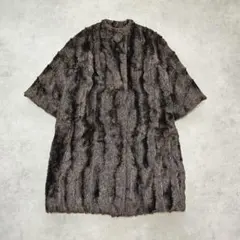 フェイクファー　コート　ブラウン　総裏地
